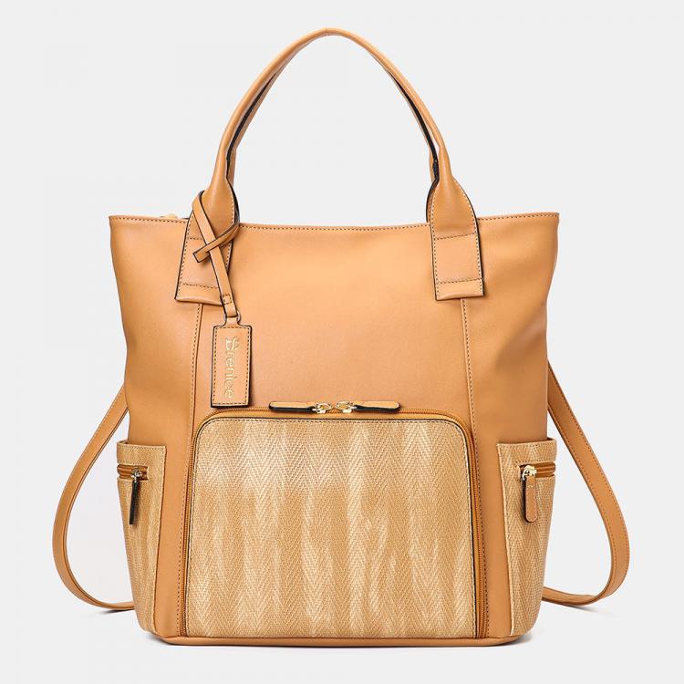 shopping ילקוטים ותיקי בית ספר Women Multifunction Large Capacity Handbag Patchwork Backpack