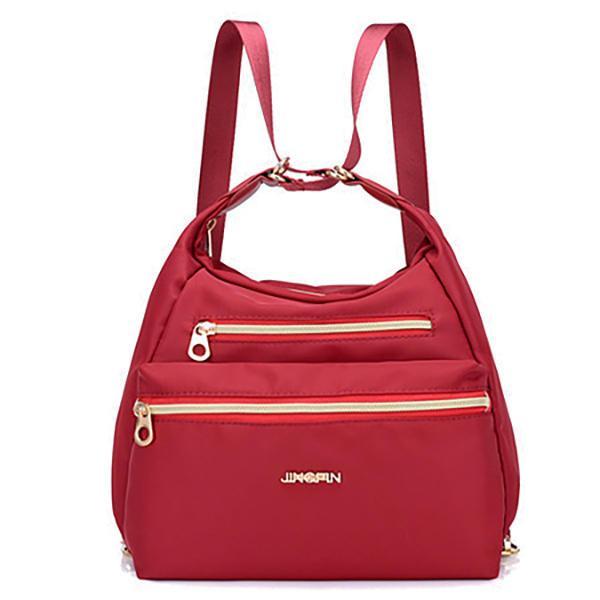 shopping ילקוטים ותיקי בית ספר Women Multifunctional Waterproof Multi-Pocket Nylon Backpack Shoulder Bag Handbag Outdoor Travel Bag