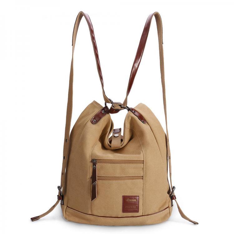 shopping ילקוטים ותיקי בית ספר Brenice Women Multi-carry Casual Canvas Handbag Shoulder Bag Satchel Backpack