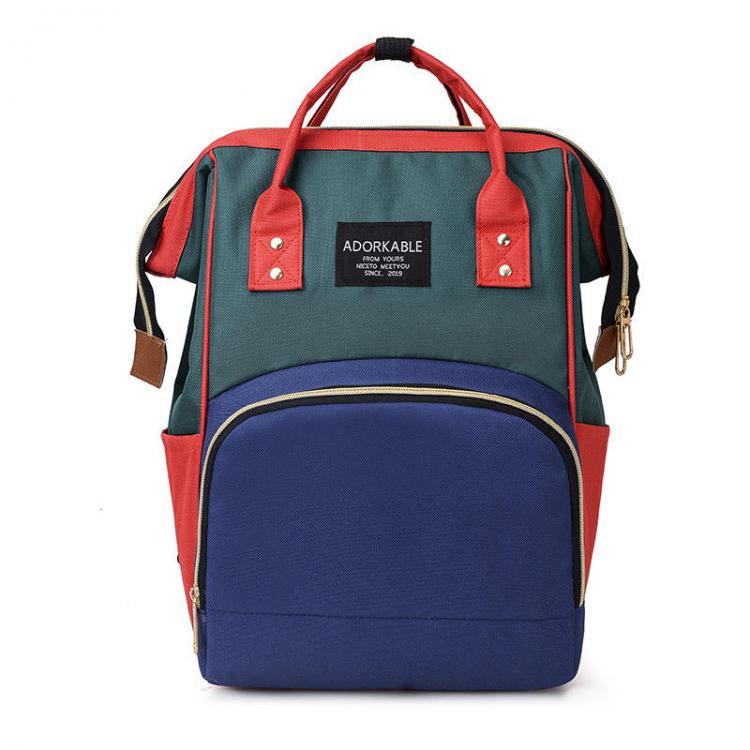 shopping ילקוטים ותיקי בית ספר Women Fashion Canvas Casual Mummy And Kids Patchwork Backpack Handbag
