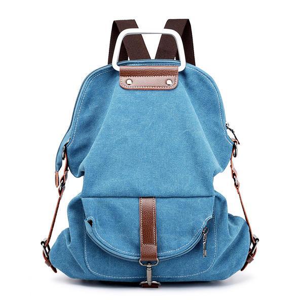 shopping ילקוטים ותיקי בית ספר Women Multi-functional Casual Messenger Bag Canvas Crossbody Bag Backpack