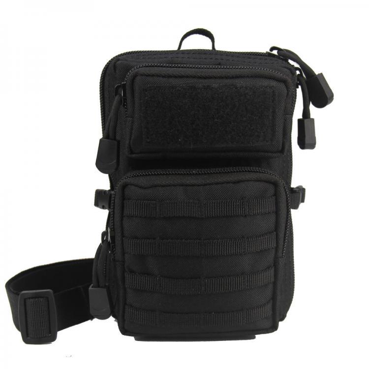 shopping ילקוטים ותיקי בית ספר 8" 3P Molle Tactical Outdoor Sports Waist Bag Accessory Kit with Shoulder Strap Mini Phone Pockets Molle Module Package