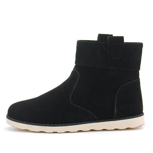 shopping נעלי גברים Men Winter Fur Lining Snow Boots Cotton High Top Outdoor Casual Flat Shoes