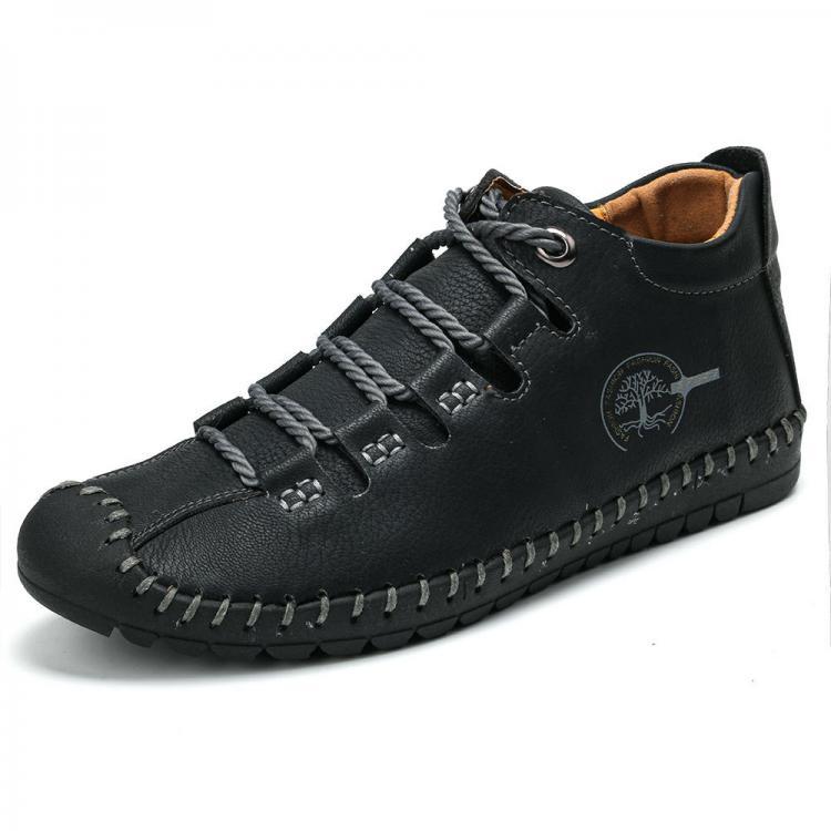 shopping נעלי גברים Menico Microfiber Leather Casual Hand Stitching Soft Business Ankle Boots
