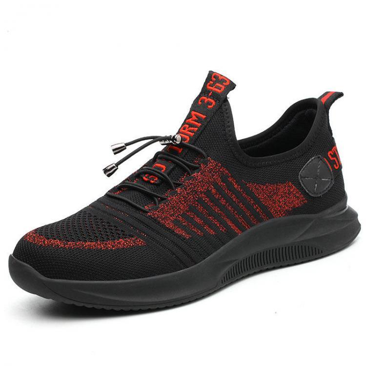 shopping נעלי גברים Men Breathable Mesh Steel Toe Slip Resistant Soft Soles Safety Work Shoes