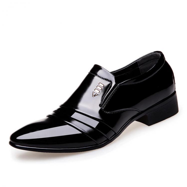shopping נעלי גברים Men Soft Leather Formal Business Dress Shoe Oxfords