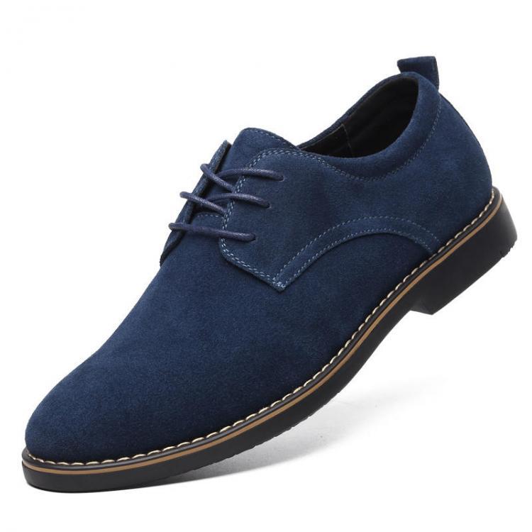 shopping נעלי גברים Men Pointed Toe Casual Soft Suede Business Office Oxfords