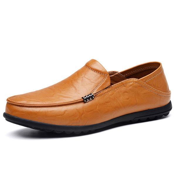 shopping נעלי גברים Big Size Leather Comfortable Driving Loafers Flats