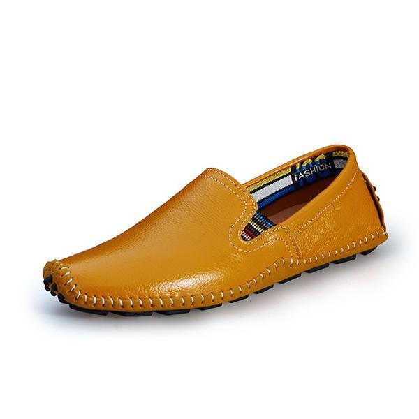shopping נעלי גברים US Size 6.5-11.5 Men Leather Casual Outdoor Driving Slip On Flats Loafers Shoes
