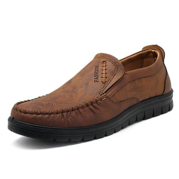 shopping נעלי גברים Men Microfiber Leather Business Casual Shoes Comfy Oxfords