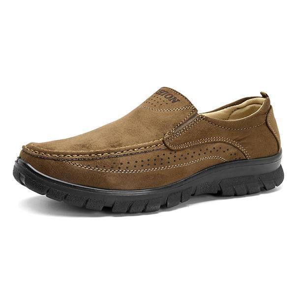 shopping נעלי גברים Large Size Men Soft Sole Lightweight Comfortable Microfiber Leather Slip On Oxfords