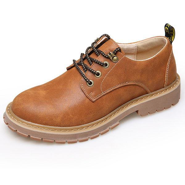 shopping נעלי גברים Men Breathable Leather Outdoor Climbing Oxfords Shoes