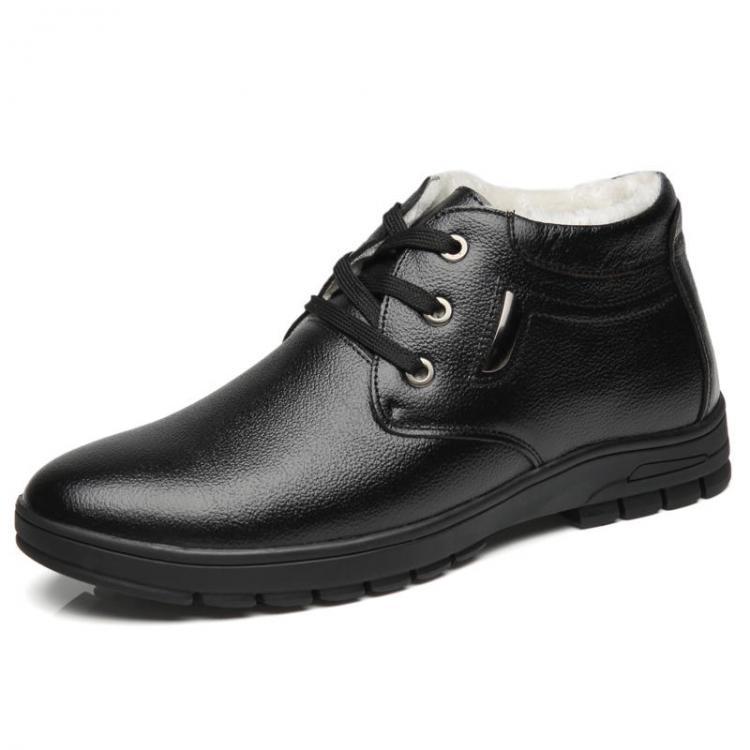 shopping נעלי גברים Men Casual Daily Warm Plush Lining Ankle Boots