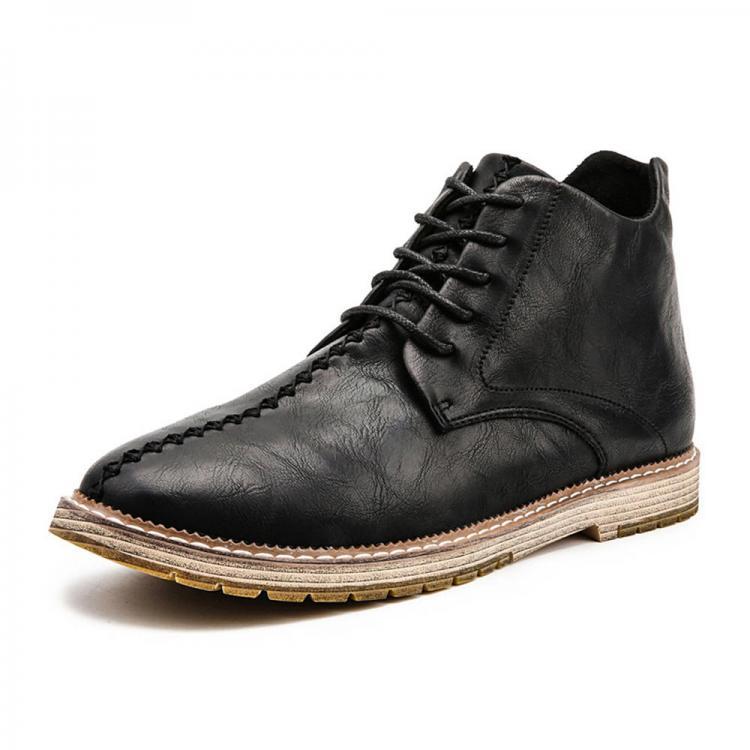 shopping נעלי גברים Big Size Men Stitching Retro Style Ankle Boots