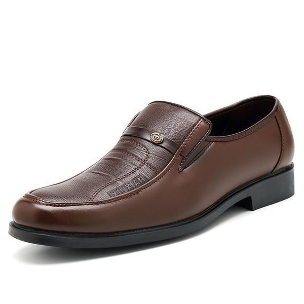 shopping נעלי גברים Men Casual Soft Leather Business Shoes Comfortable Formal Shoes