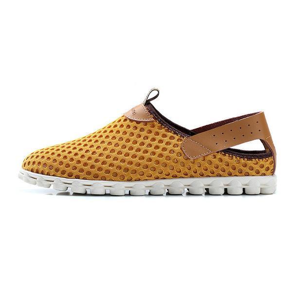 shopping נעלי גברים US Size 6.5-11 Breathable Mesh Athletic Shoes Slip On Outdoor Sport Sneaker Shoes
