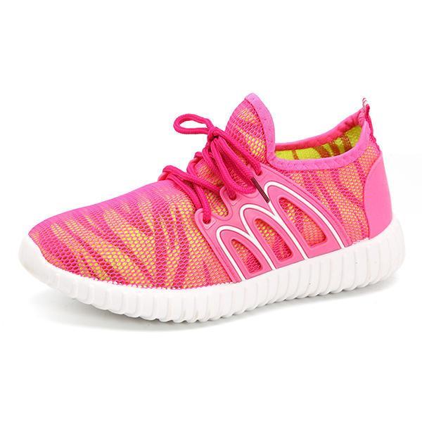 shopping נעלי נשים Women Breathable Mesh Lace Up Hollow Out Casual Outdoor Shoes