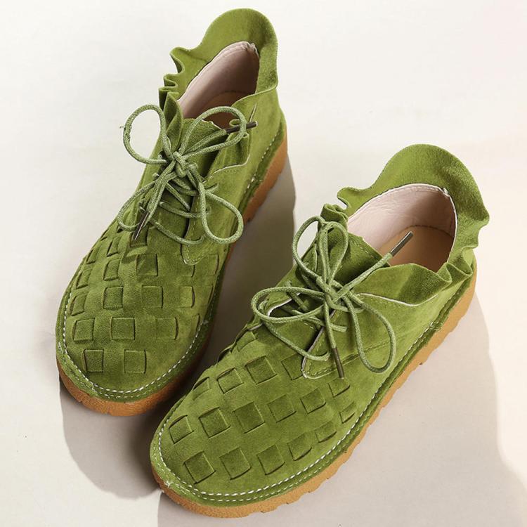 shopping נעלי נשים Women Large Size Braided Comfy Solid Casual Flats