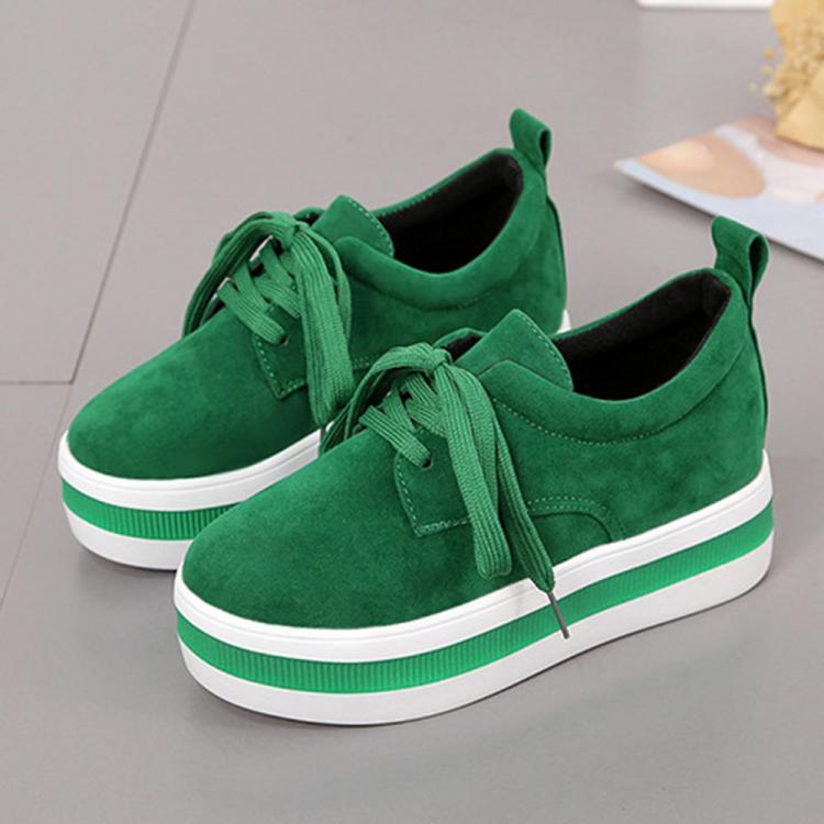 shopping נעלי נשים Platforms Women Casual Flat Heel Lace Up Shoes