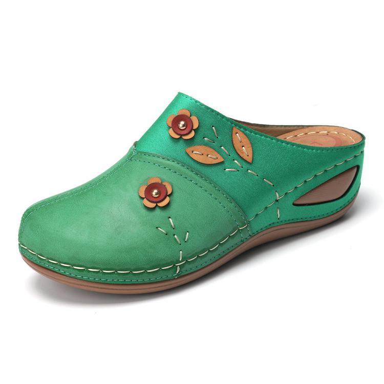 shopping נעלי נשים Lostisy Large Size Women Casual Flowers Round Toe Sandals