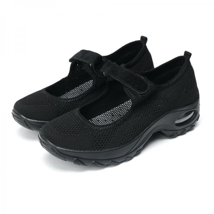 shopping נעלי נשים Women Casual Mesh Hollow Out Hook Loop Platform Sneakers
