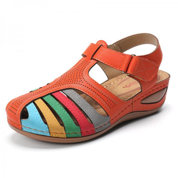 shopping נעלי נשים LOSTISY Women Lightweight Colorful Upper Hollow Out Soft Sole Sandals