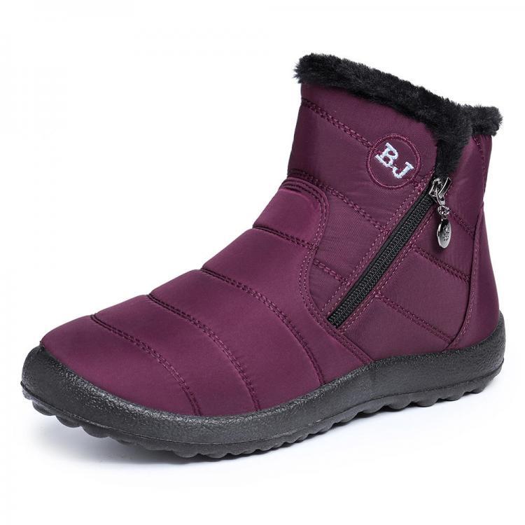 shopping נעלי נשים Women Casual Keep Warm Zipper Ankle Snow Boots