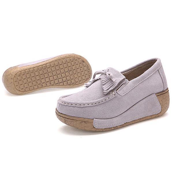 shopping נעלי נשים Bowknot Tassels Breathable Sport Platform Casual Shoe For Women