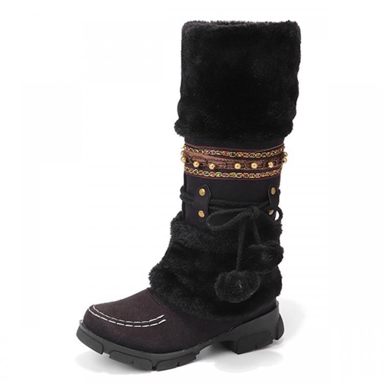 shopping נעלי נשים LOSTISY Large Size Fluffy Keep Warm Winter Snow Boots