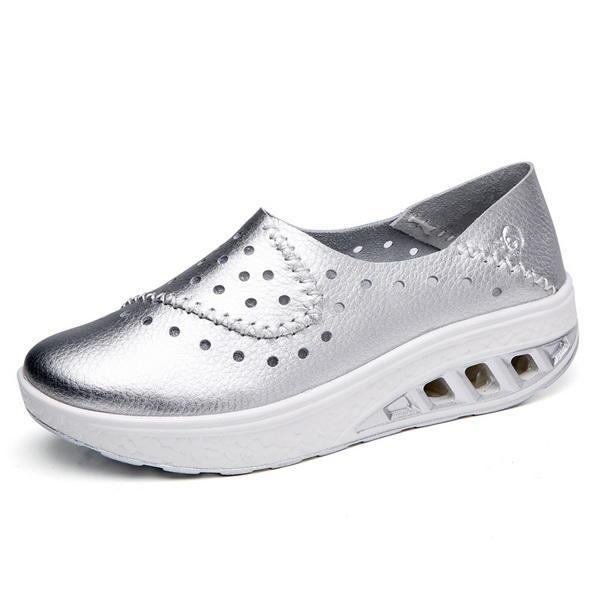 shopping נעלי נשים Women Hollow Out Rocker Sole Shoe Casual Outdoor Platforms