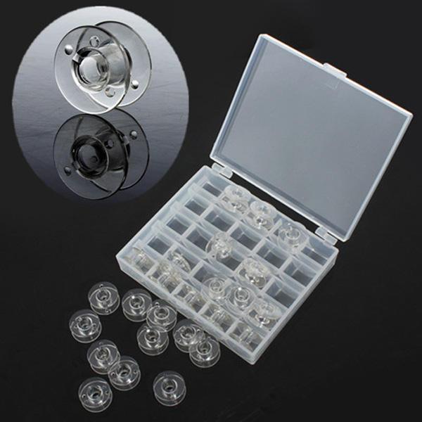 shopping ציפורניים Clear Bobbins Sewing Machine Tool Spools Bobbin Nail Jewelry Case