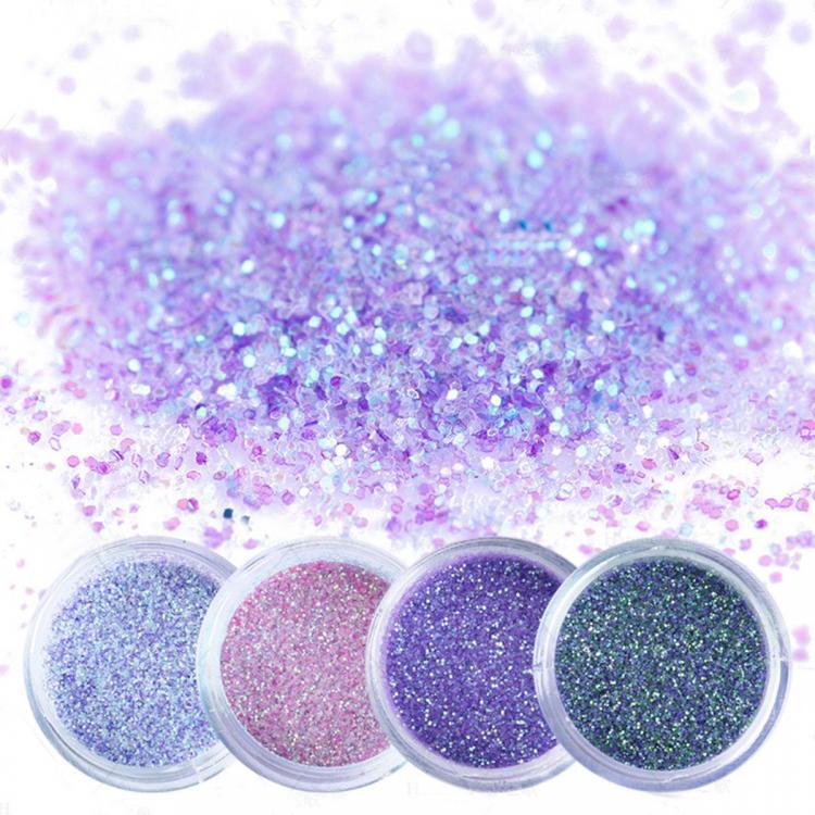 shopping ציפורניים 4Pcs 3D Colorful Nail Art Body Tattoo Glitter Powder Decoration