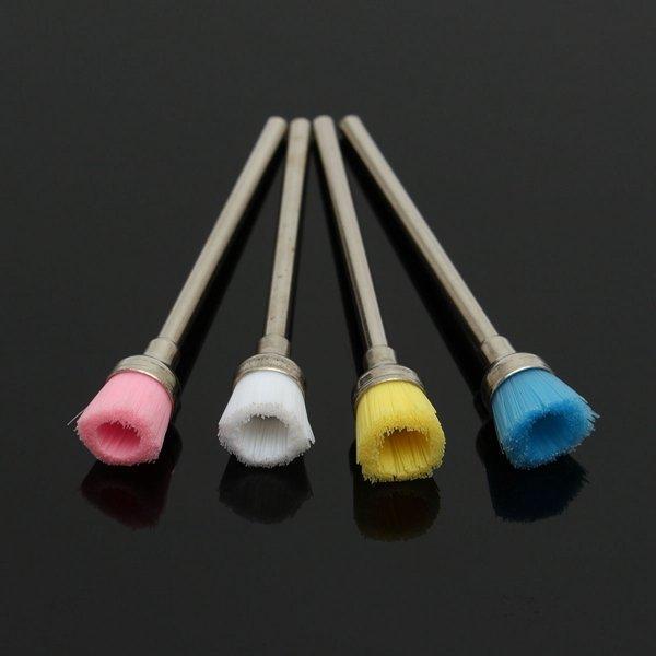 shopping ציפורניים 4pcs Electric Nail Drill Cleaning Brushes Salon File Manicure Pedicure Bit Clean Brush Kit