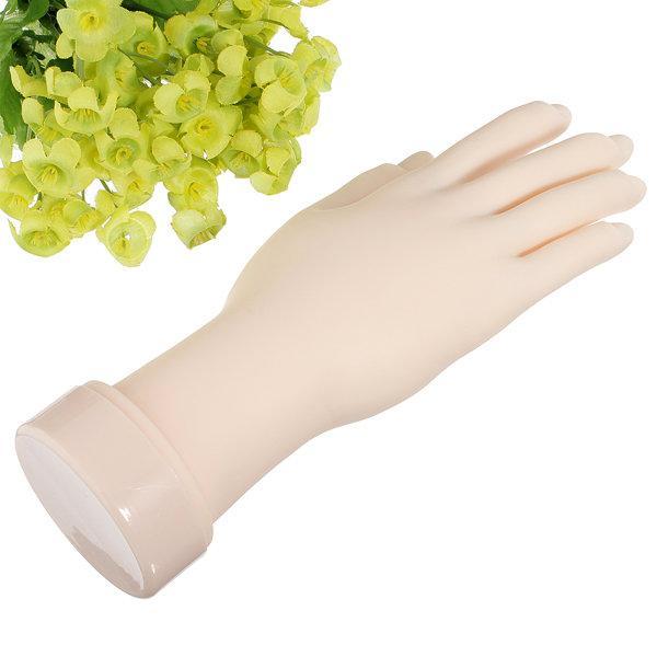 shopping ציפורניים Nail Art Practice Hand Flexible Silicone Prosthetic Hand