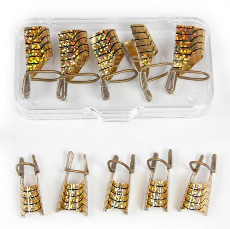 shopping ציפורניים 5pcs Reusable UV Acrylic Nail Art Tips Forms Tool