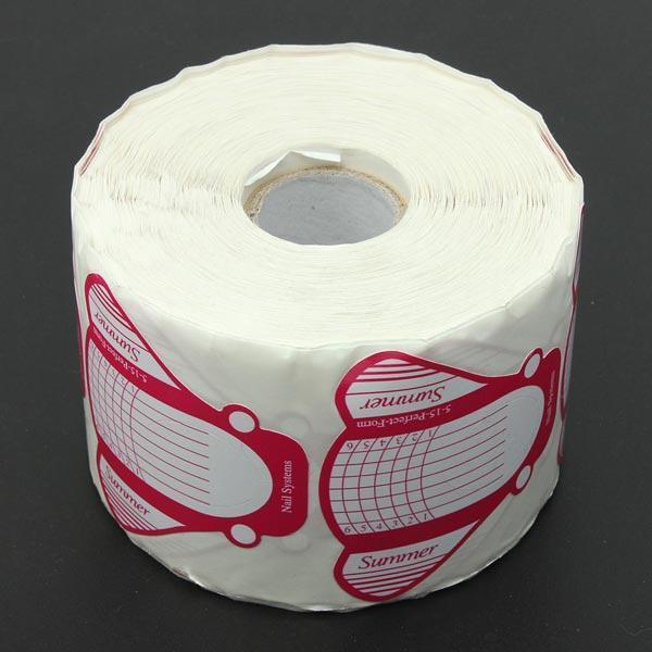 shopping ציפורניים 500pcs Roll Gel Acryl Nail Extension Tool Pink White Plane