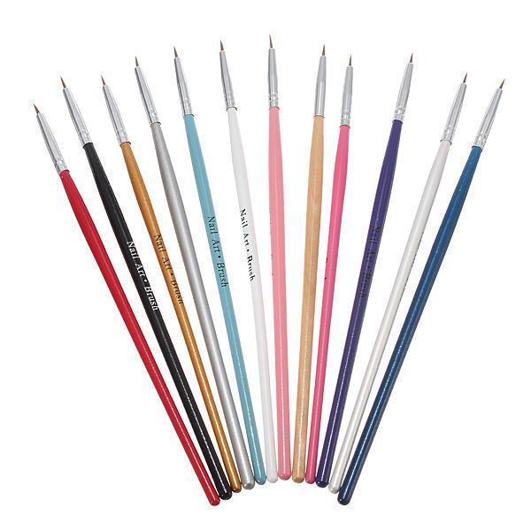 shopping ציפורניים 12 pcs Nail Art Design Brush Fine Details Tips Drawing Set