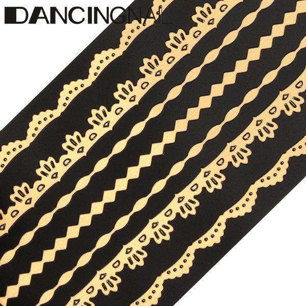shopping ציפורניים Water Transfer Gold Silver Strip Leopard Print Nail Art Sticker Decal Decoration