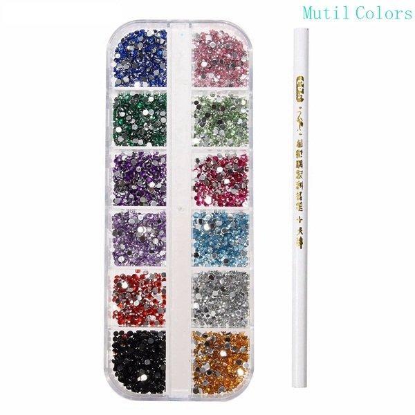 shopping ציפורניים 3D Round Glitter Rhinestone Bead  Wax Picker Pencil Diamant Gems Manicure Nail Art Tool