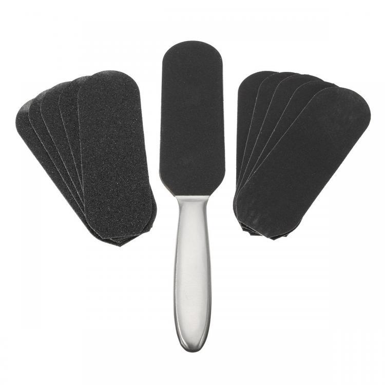 shopping טיפוח העור Stainless Steel Foot File Dual Sided Pedicure Tool Feet Rasp Callus Dead Skin Remover Sandpaper