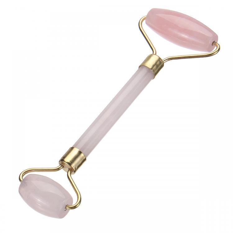 shopping טיפוח העור Pink Jade Roller Facial Massage Roller Anti Wrinkles Minimize Enlarged Pores Tighten Firming