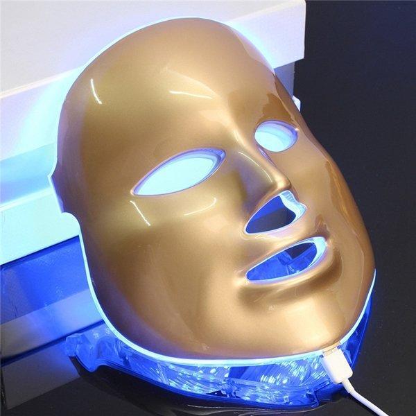 shopping טיפוח העור Photon LED Facial Mask Skin Rejuvenation Therapy Face Massage Skin Care 3 Colors Light