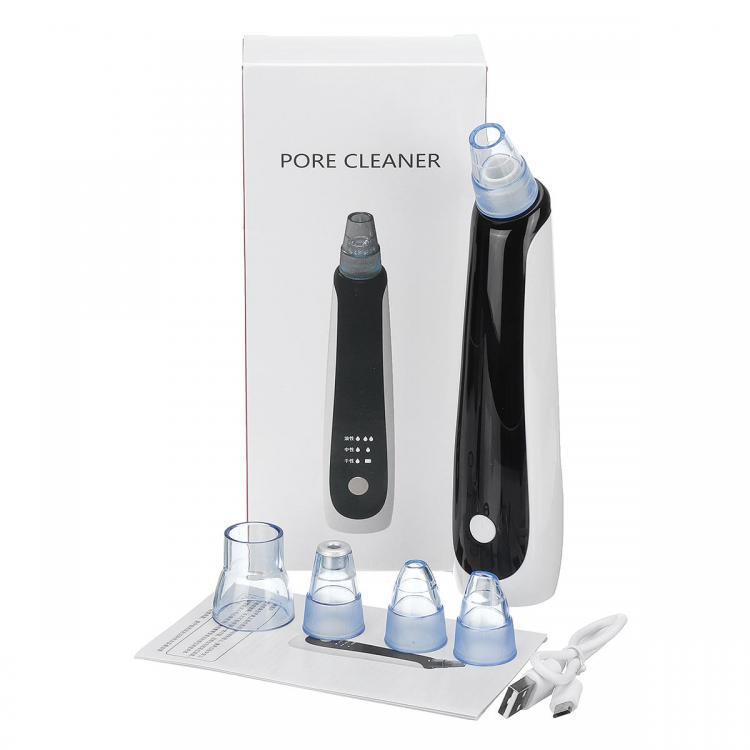shopping טיפוח העור USB Electric Blackhead Remover Extractor 3 Levels Rechargeable Grease Pimples Cleaner Tool Beauty Machine with 5 Suction Heads