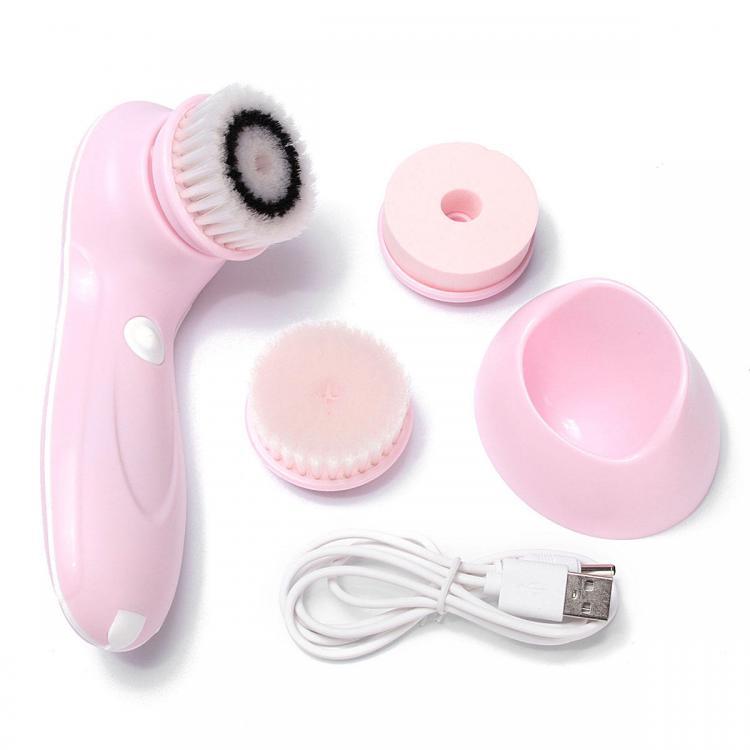 shopping טיפוח העור 3 In1 USB Electric Cleaning Brush 360&deg; Rotating Rechargeable Waterproof Face Cleaner Skin Care