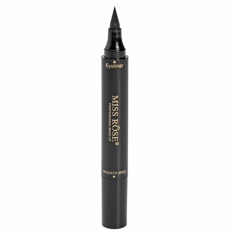 shopping איפור MISS ROSE Makeup Liquid Eyeliner Pencil Waterproof Black Color With Stamp