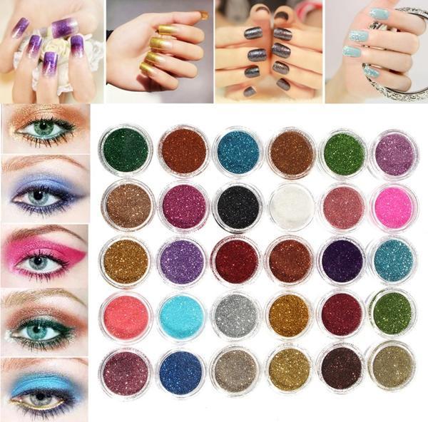 shopping איפור 30 Colors Pro Makeup Glitter Powder Eyeshadow Pigment Eye Shadow Cosmetic Nail Art DIY