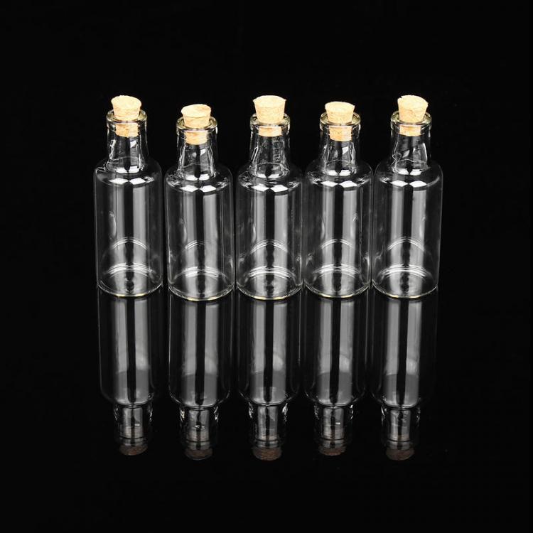 shopping איפור 5Pcs Mini Empty Tiny Clear Essential oil Bottle Wishing Message Glass Bottles Jars Container Crafts