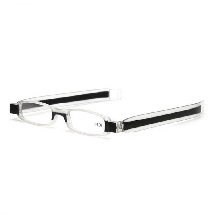 shopping איפור 360 Degree Rotating Folding Reading Glasses Unisex Mini Reading Glasses With Clothes Hook