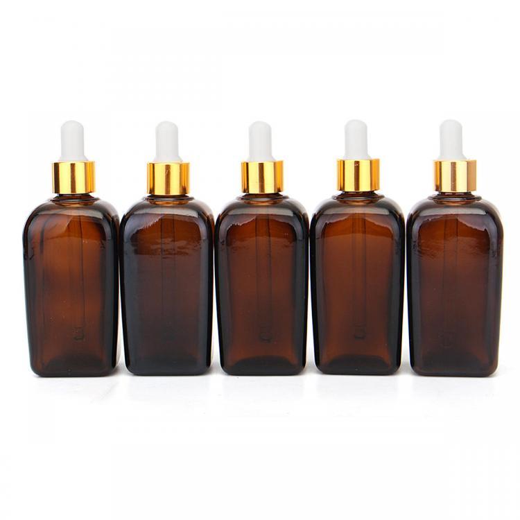 shopping איפור 5Pcs Amber Glass Liquid Pipette Perfume Bottles Essential Oil Toner Bottle Reusable Bottle