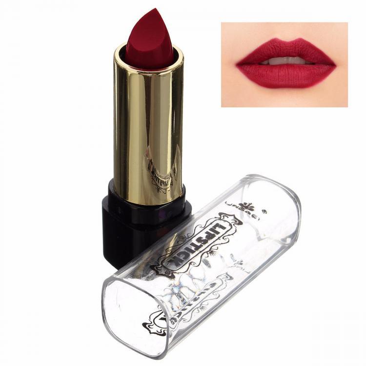 shopping איפור Vampire Velvet Matte Matte Dusty Rose Lipstick Deep Red Lip Sticks Waterproof
